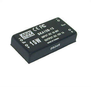 DC-DC CONVERTER DIP I=12 O=15 1A 15W SKA15A-15