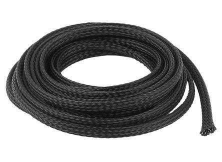 BLK BRAID SLEEVING 10MM EXP.6-15mm-5M/ROLL  53063-5M *DBK*