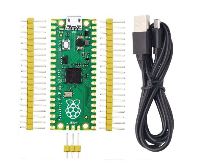 RASPBERRY PI PICO W/PIN HEADER AND USB CABLE SMP0093