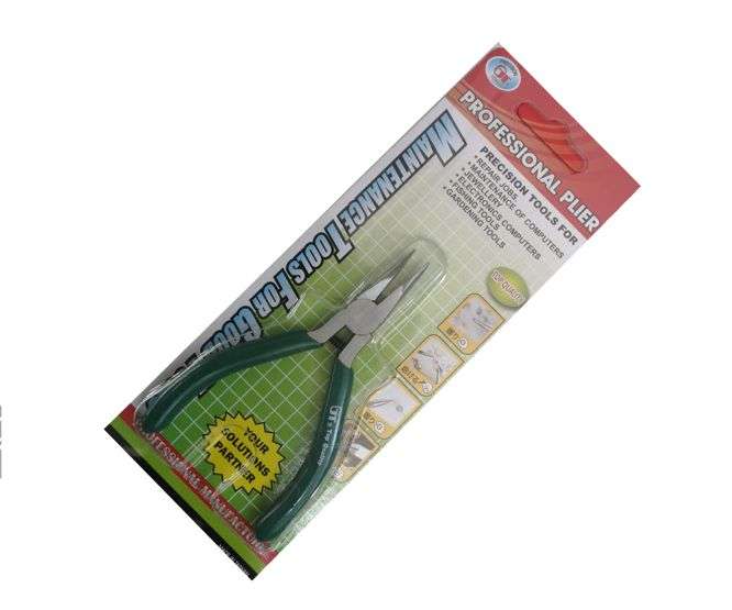PLIER LONG NOSE 100 NON-SERRAT SP7522 GREEN 100mm