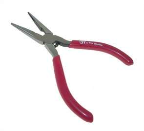 SERRATED LONG NOSE PLIER 125mm RED HANDLE SP7526