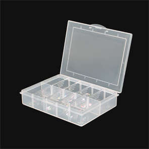 ABS ENCLOSURE CLEAR 10-COMPARTMENT SM SP77981 135x100x26mm