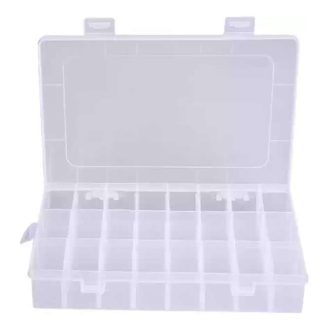 PLASTIC ENCLOSURE 24-COMPARTMENT 200x135x40mm ADJ. SECTORS SP77982