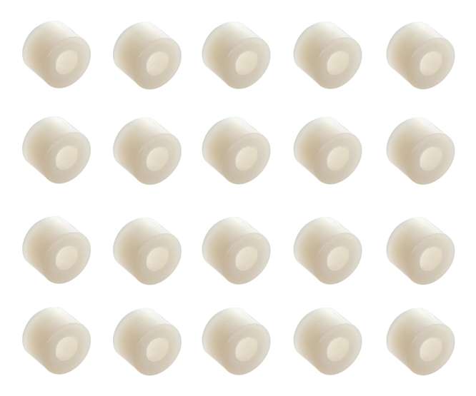 TUBE SPACER CLEAR ID=3.2 OD=5 L=8mm- 2K/BAG 3-8 WHITE