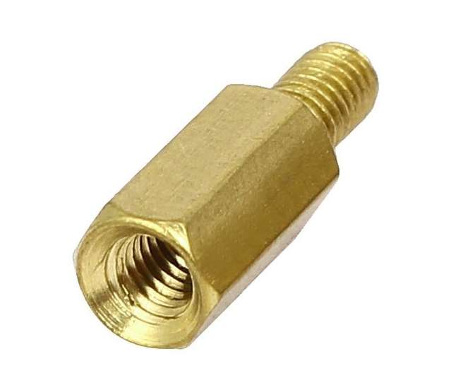 SPACER UNPLATED BRASS M/F M3x10mm V6257C-UP