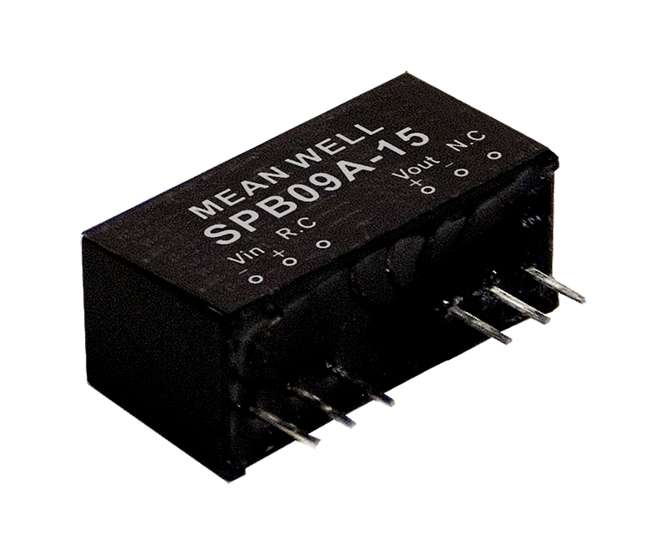 DC-DC CONVERTER SIP I=24 O=12 750mA SPB09B-12