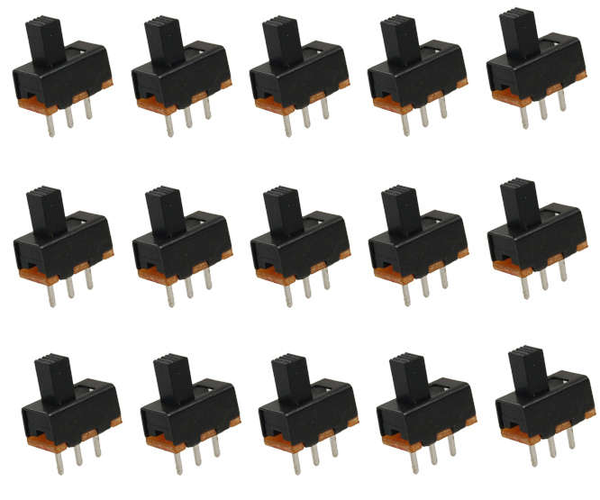 SLIDE SWITCH SPDT 11.3x5.8x9.6 PS=3.0MM - 1K/BAG SS12F17G