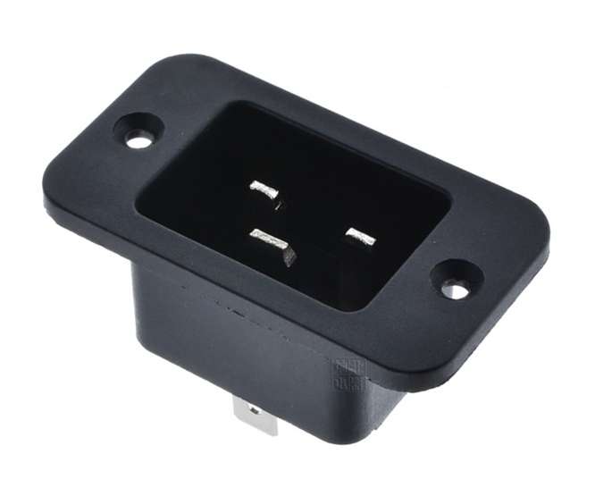C20 IEC320 PLUG PANEL MOUNT ADAPTER SNAP-IN 16A 250V C20 SS-3A