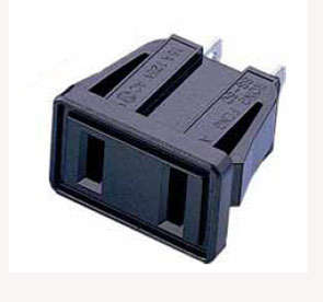 P/MNT AC SOCKET 2PIN FLAT 15A 125VAC AC-T03