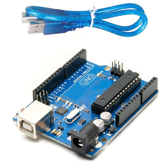 ARDUINO UNO R3 DEVELOP. BOARD WITH DIP CHIP + USB LEAD ST-1025-BL