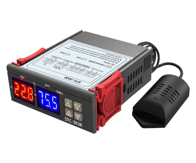 TEMP/HUMIDITY CNTRL 10A 220V 99-DEG STC-3028