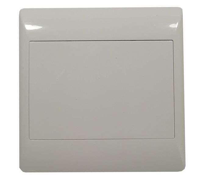 BLANK MAINS WHITE PLASTIC COVER PLATE 4x4 STI-1130