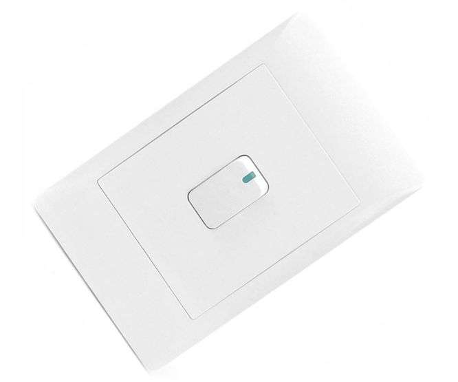 2x4 MAINS LIGHT SWITCH SINGLE LEVER 2W WHITE STI-1010