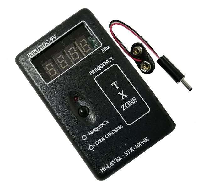 FREQUENCY TESTER FOR REMOTES 9VDC 00956-000 / STX-100NE *D*