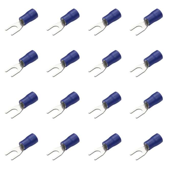 TERMINAL PRE-INS FORK BL 4.3mm 1K/BAG SV 2-4M