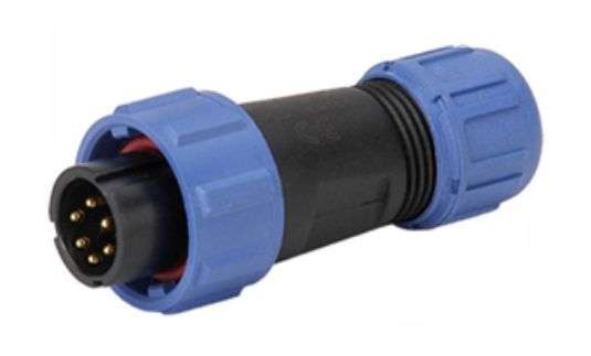 IN-LINE PLUG / MALE 6P IP67 BAYONET SY1310/P-6-II