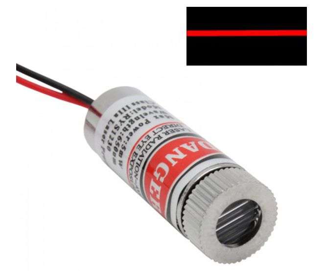 12mm RED LINE LASER MODULE 5VDC 650nm 5mW SYD1230-LINE