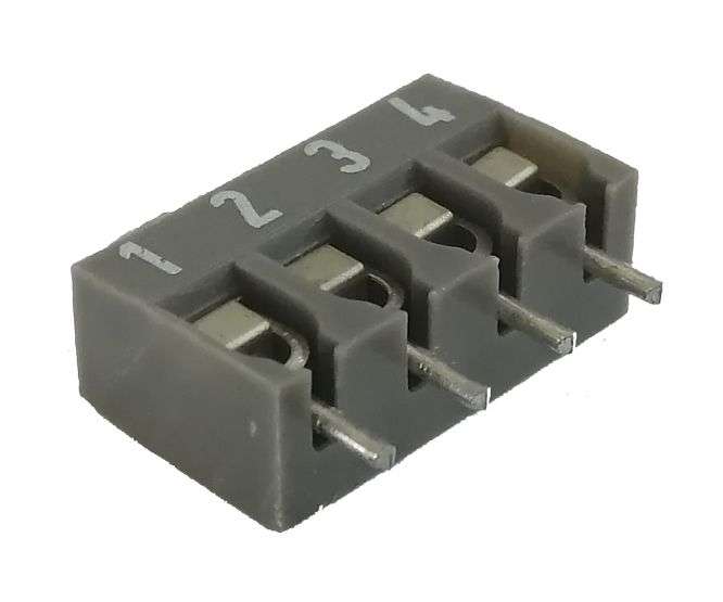 TERMINAL N/C PCB 4W 5.00 STR GY SCR T4WN