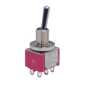 MINI TOGGLE SWITCH DPDT ON-ON SOL T8011-SLBQ-E-H-Z54