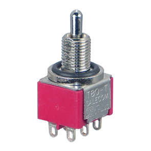 MINI TOGGLE SWITCH DPDT (ON)-OFF-(ON) SOL T8012A-TLBQ-E-H