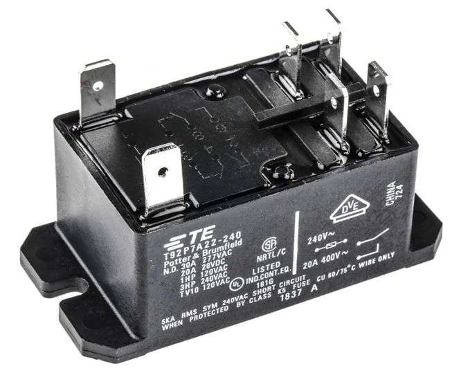 RELAY DPST 240VAC COIL 30A T92P7A22-240 / 6-1393211-2