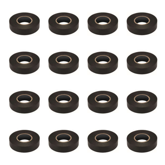 PVC INSULATION TAPE 18mm 20m 0.2mm BLACK - 250/BOX IT-SB-BLACK