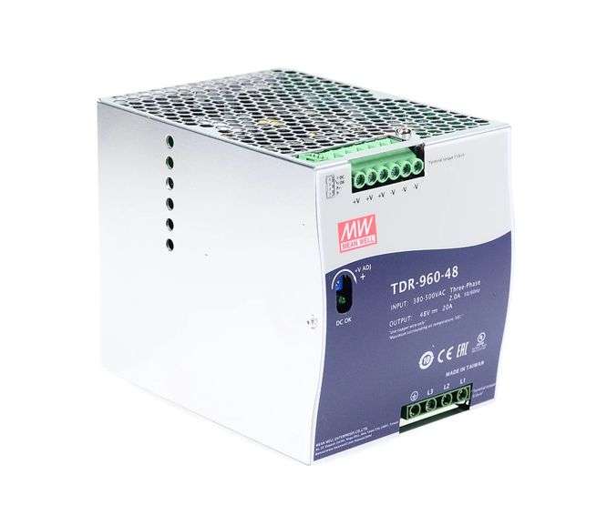 POWER SUPPLY ENCL. D/RAIL I=340-550VAC O=48V 20A 960W TDR-960-48