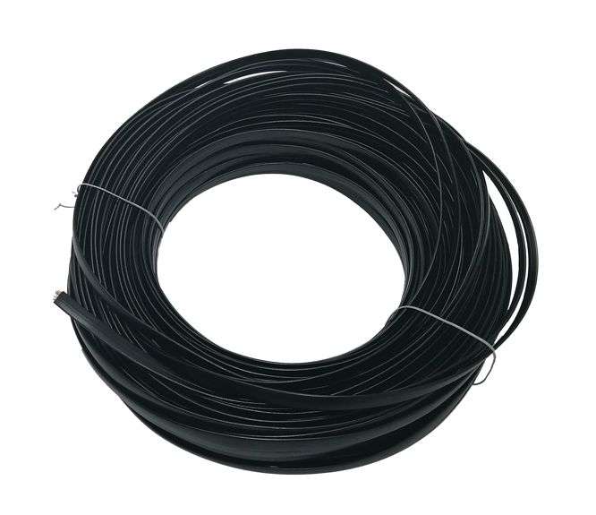 FLAT FLEX TELEPHONE CABLE 8C BLACK - 170m/REEL AWG26-8B