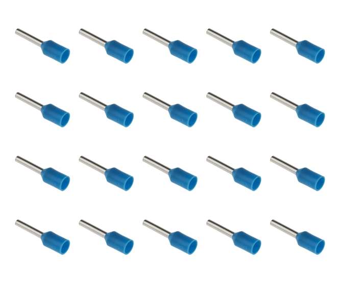 TERMINAL BOOT LACE BLUE 0.75 L=10mm - 100/BAG E05