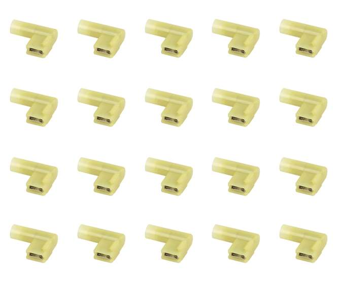 FLAG FEMALE CRIMP TERMINAL 4-6mm2 6.35mm YL - 250P/BAG FLDNY 5.5-250D
