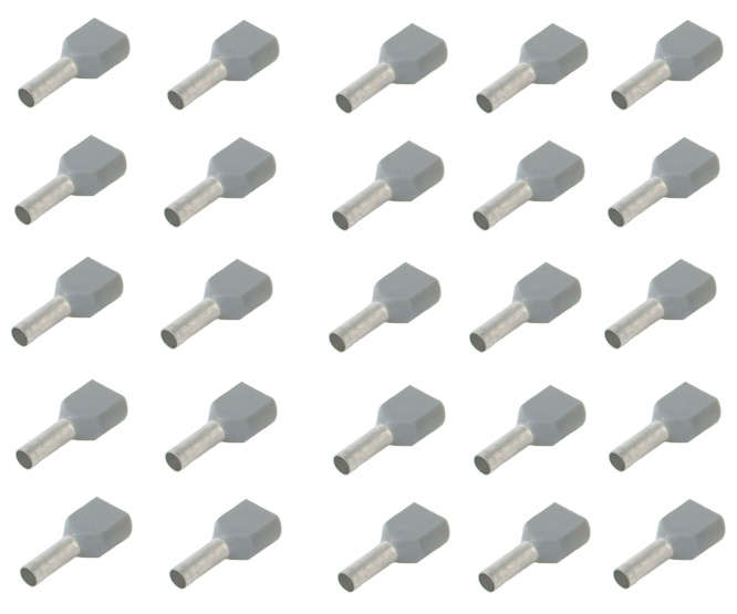 GREY NYLON-INSULATED CORD END TERMINAL L=10 - 1K/BAG TEVN7510
