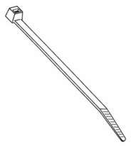 CABLE TIE PLASTIC WHITE 203mm - 100P/BAG GT-200M