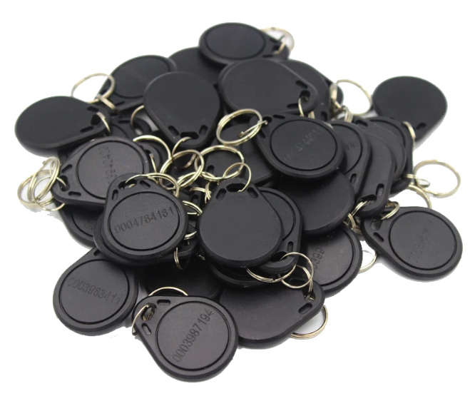 KEYCHAIN / FOB RFID TAG 125KHz BLACK 32x40mm 2.5K/BOX KF-TK4100-125KHz-BLK