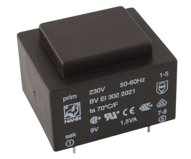 TRANSFORMER P=230 S=2x12 0.25A PCB BV EI 422 1225