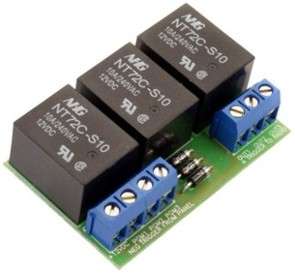 3-CH RELAY 12V COIL, BOARD ALARM 3CH NEG TRIG LZ12-TRIO *D*