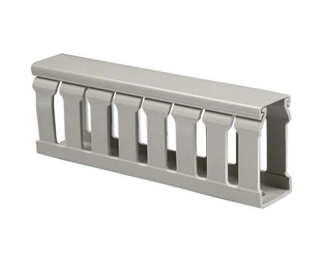 PLASTIC TRUNKING SLOTTED 40X60X2M GREY TS-40X60-N