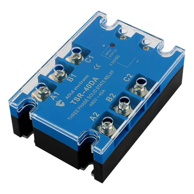 SOLID STATE RELAY P/M DC-AC 3PH I=3-32VDC O=24-480VAC 40A TSR-40DA