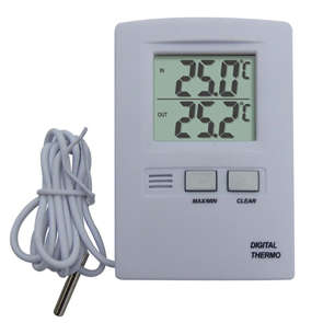 THERMOMETER LCD, IN/OUTDOOR W/PROBE  TT-006 / 210840