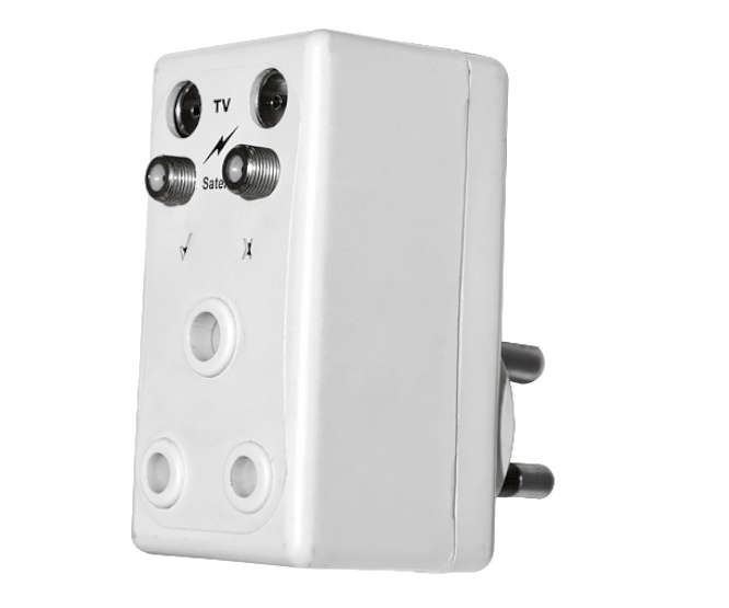SURGE PROTECTOR SOCKET 1x3P 2xSAT 2xTV TV/SAT
