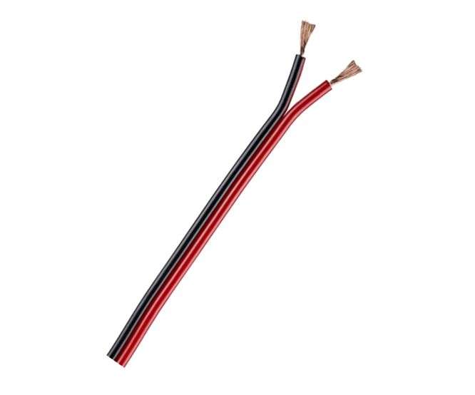 TWIN FLEX BLACK BLACK & RED 1mm - 100m/REEL HK40024-1