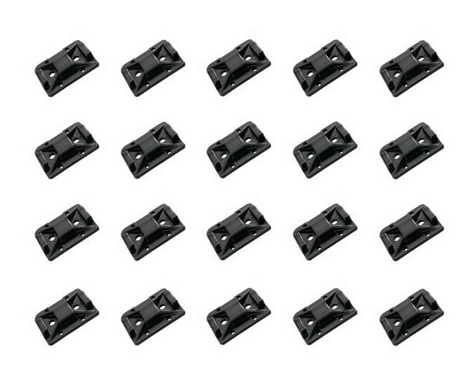 SELF ADHESIVE BLK CABLE SUPPORT 30x30x 4.4mm TY8-BK / HC101 *DBK*