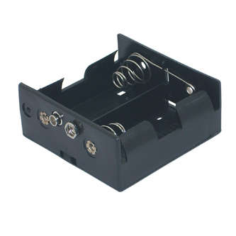 BATTERY HOLDER 2xS=D CLIP BK =  BH-121-1B / 210250