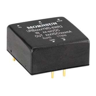 DC-DC CONVERTER I=24V O=15V @ 0.4A URB2415YMD-6WR3