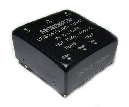DC-DC CONVERTER DIL I=24 O=15V 15W URB2415YMD-15WR3
