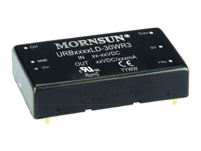 DC-DC CONVERTER I=48V/24V O=24V @ 1.25A URB4824LD-30WR3