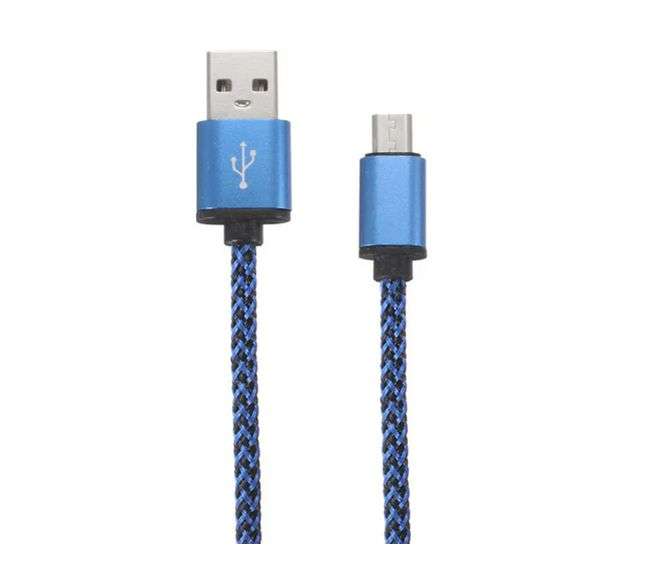 MICRO-USB TO USB-A 0.3M DATA LEAD BLUE 200453 *A*