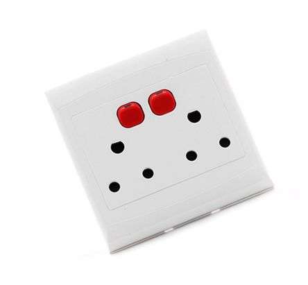 WALL SOCKET 2x DEDICATED 4X4 16A TOP MOUNT  HOR1100 *D*