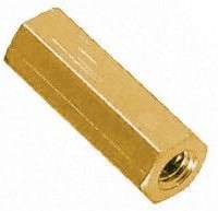 BRASS TREADED BRASS SPACER M3x5mm SOCKET-SOCKET - MPQ=10 SPACER M3x5 *DBK*