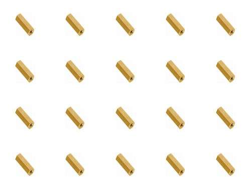 BRASS TREDED SPACER M3x5mm SOCKET-SOCKET - 1K/BAG SPACER M3x5