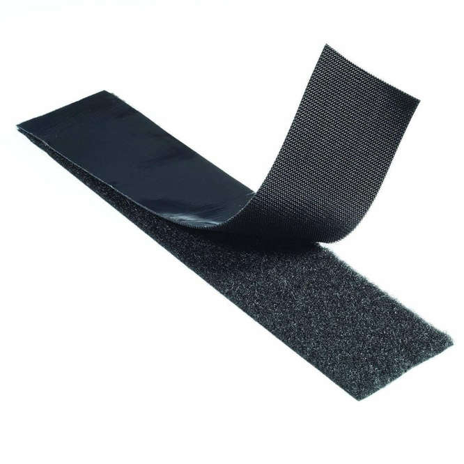 ADHESIVE VELCRO TAPE BLACK 20mmx1m HOOK & LOOP (1L+1H) VELCRO-LH-AD-BK-20MM